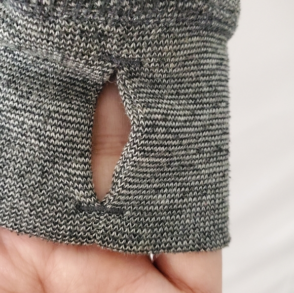 Hurley Men's Striped Hoodie Gray Beachy Lagenlook - Picture 4 of 6